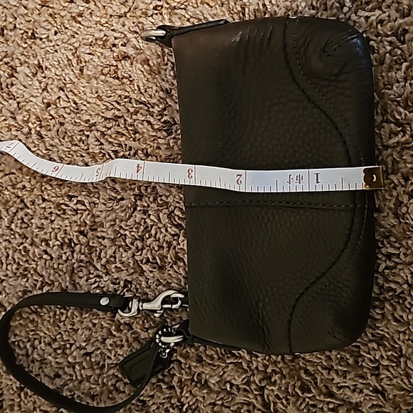 Coach Brown Pebbled Wristlet - Picture 6 of 7
